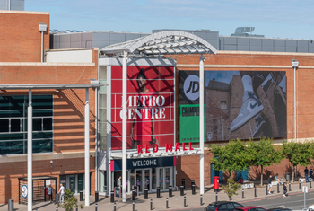 Metrocentre Red Entrance Banner