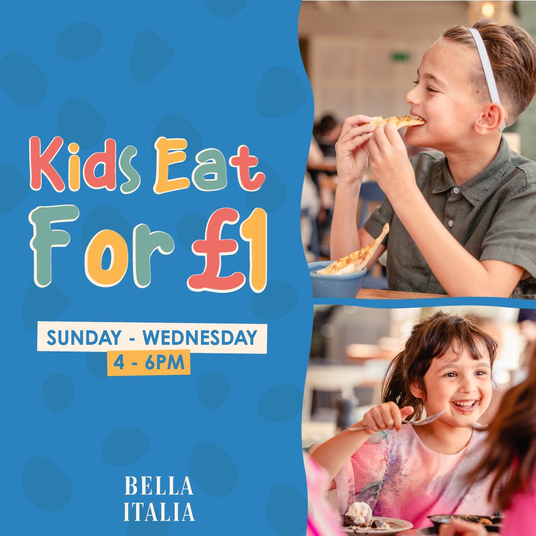 Kids Eat for £1 at Bella Italia