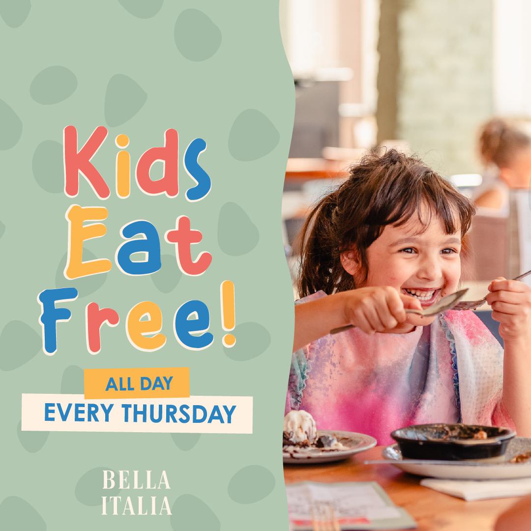 Kids Eat Free every Thursday at Bella Italia